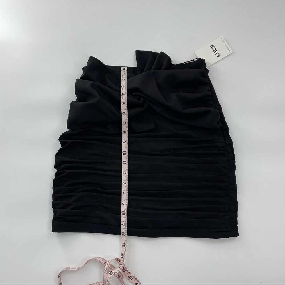 Amur Kehlani‎ Tie skirt Black Rouched *REVOLVE*  NWT Side Zip Mini Skirt - Picture 12 of 15